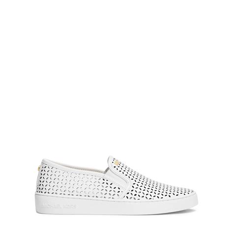 olivia shoe michael kors|Michael Kors Olivia Slip On Optic White Perforated Leather .